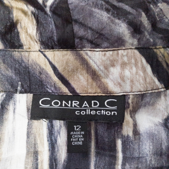 Conrad C Wired Ruffle Collar One Button Jacket Size 12 - Picture 3 of 10